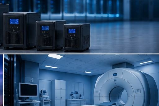 Hospital equipment backed by Mithronics power protection
